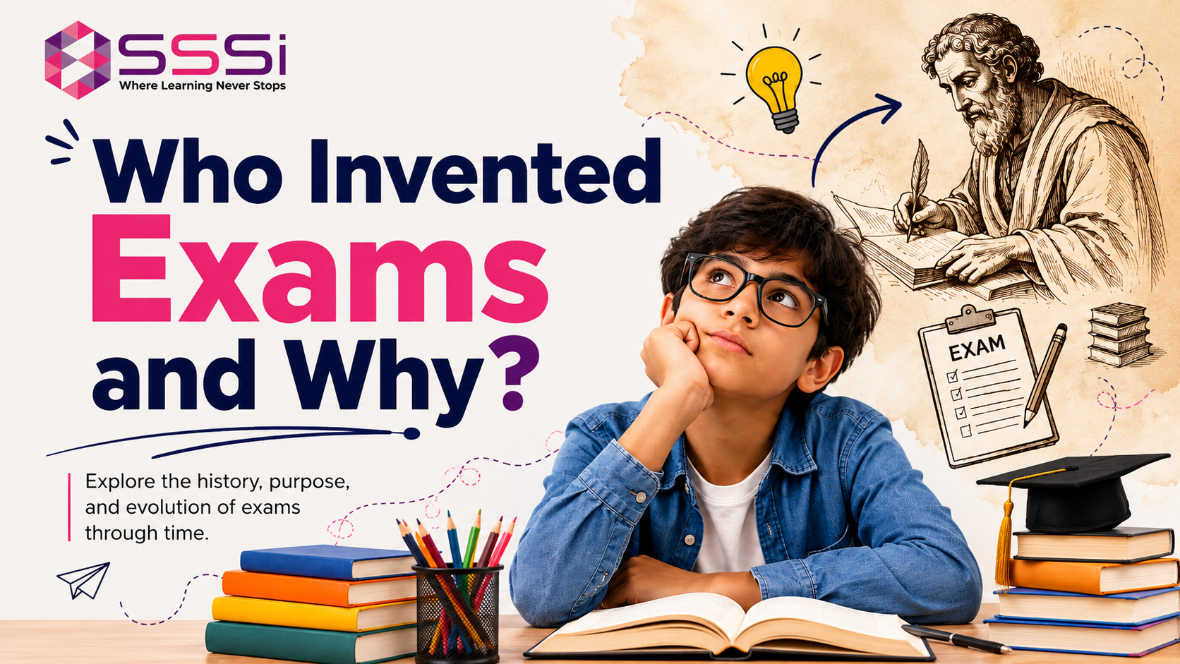 who invented exams