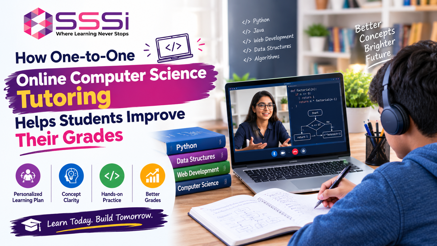 One-to-one online computer science tutoring